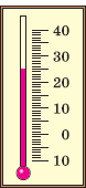 Термометр с трубкой и шариком-резервуаром, которые заполнены подкрашенным спиртом. Поскольку выше нуля шкала гораздо более длинная, такой термометр предназначен для измерения температуры комнатного воздуха.