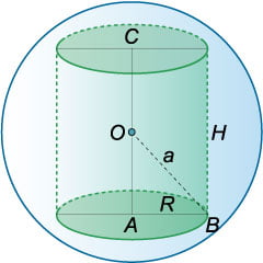 цилиндр наибольшего объема, вписанный в шар